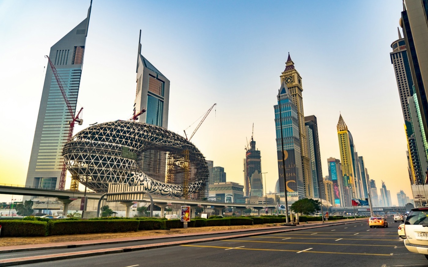 Dubai office towers on Sheikh Zayed Road