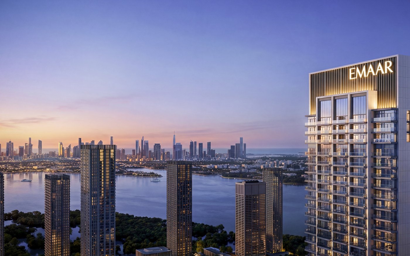 Valia location on the Dubai Creek Harbour master plan