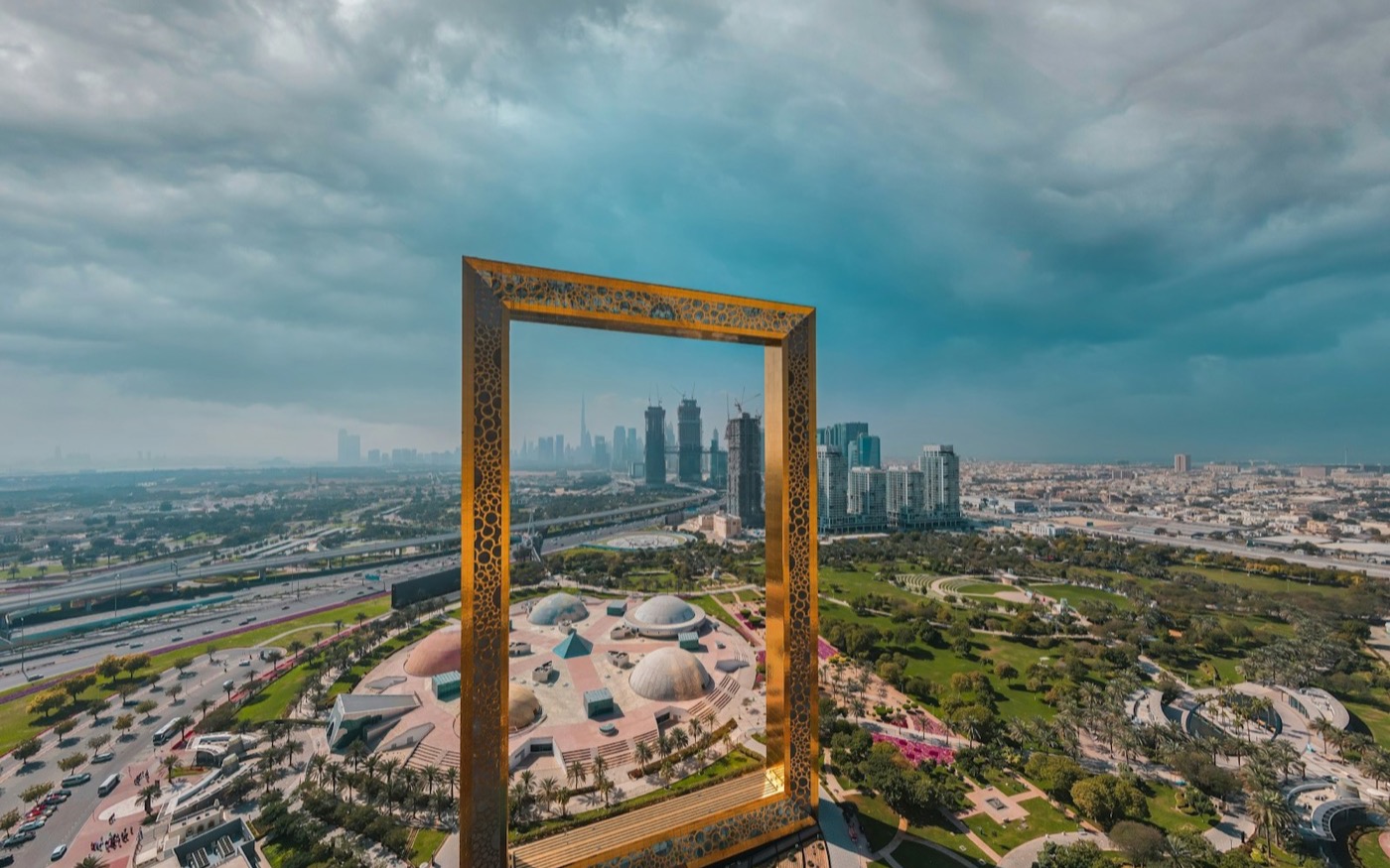 Dubai green community streetscape