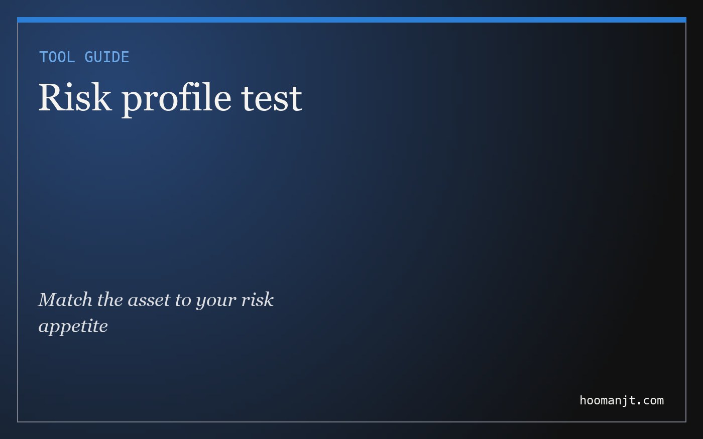 How to use the risk-profile test (and why it beats chasing yield)