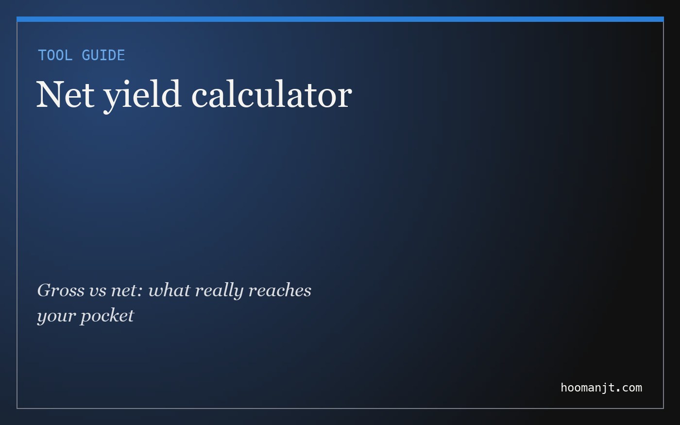 How to use my net rental yield calculator