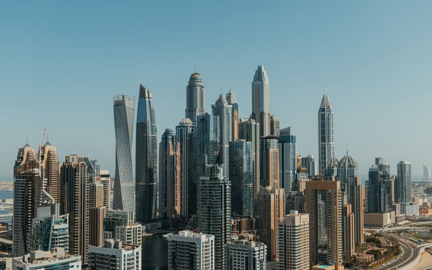 Aerial view of JVC towers