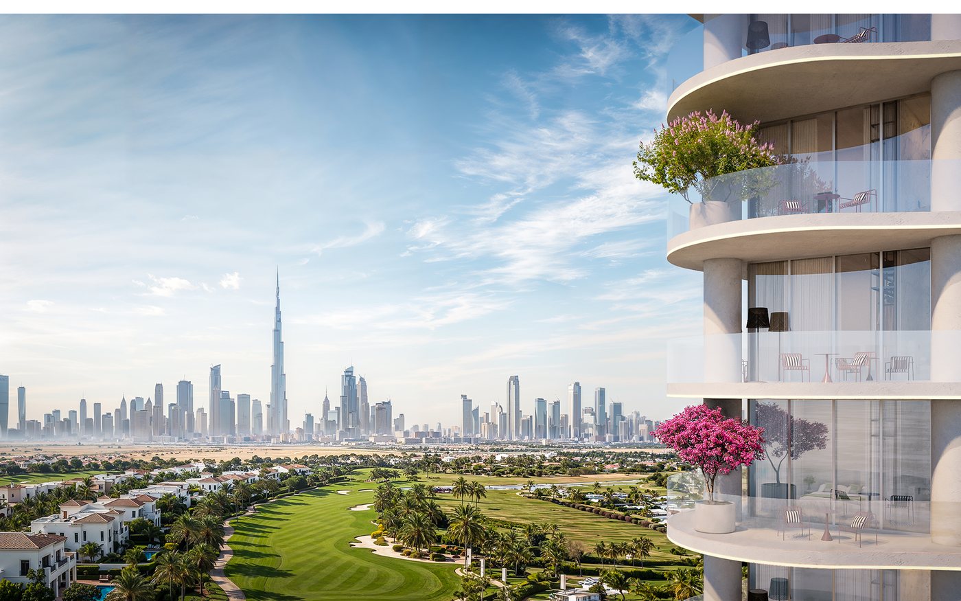 دید بالکن برج The WOW Tower به داونتاون دبی